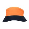 kapelusz BHP luminescencyjny - mod. 3929:L/XL, Pomarańczowy, Bawełna, Granatowy
